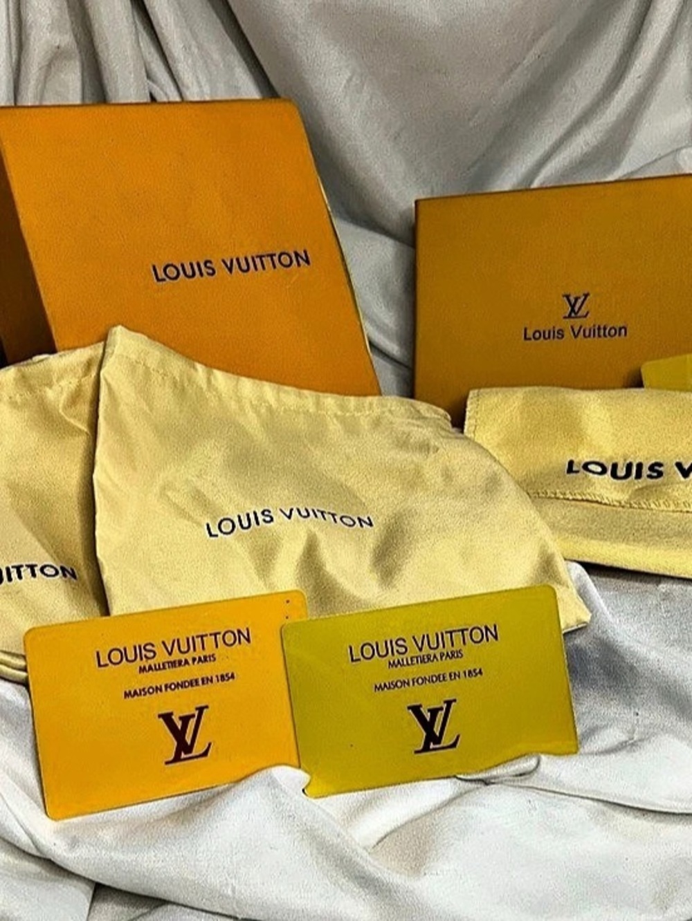 Louis Vuitton Yellow Presentation Boxes & Dust Bags